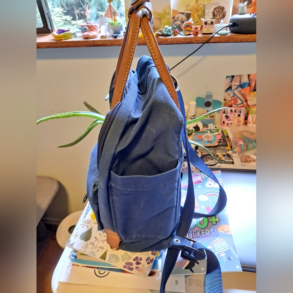 Fjallraven Navy Blue Mini Kaken Backpack - Picture 5 of 11
